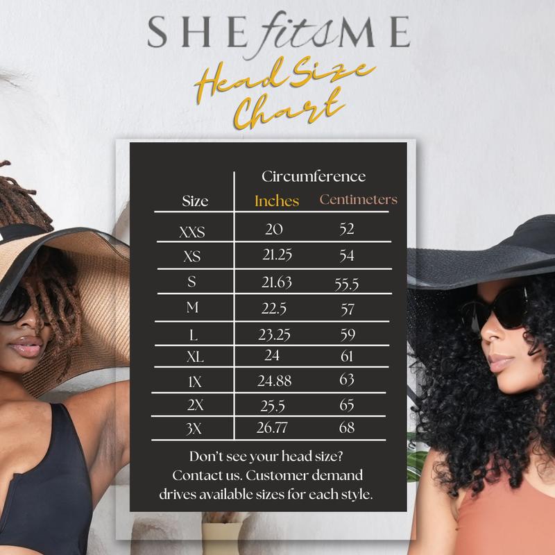 Women's flex sun straw hat with oversized 9in wide brim and Removable Chin Strap. XXXL 4X for big heads. Rollable floppy beach hat- UPF50+