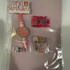 CNA Beaded Badge Reel Set with Interchangeable Faces