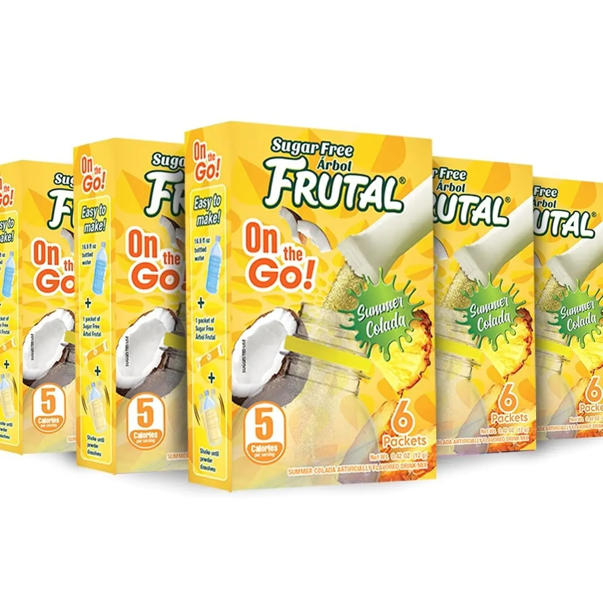 Arbol Futal On-The-Go! | Powdered Drink Mix Pina Colada - Flavored Sugar Free! – Single Serve On The Go! - Powder Sticks Packets (30 Count of Stick Packs)