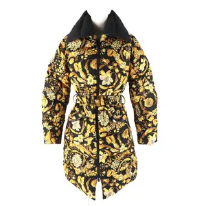 Pre-owned VERSACE Others Small Leather Goods Baroque Medusa Buckle Down Coat Women
