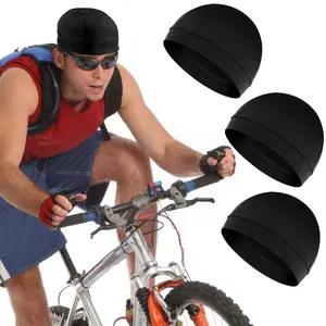 3 Pcs Cooling Breathable Mesh Skull Cap for Men Women Lightweight Quick Dry Cycling Moto Helmet Hard Hat Liner