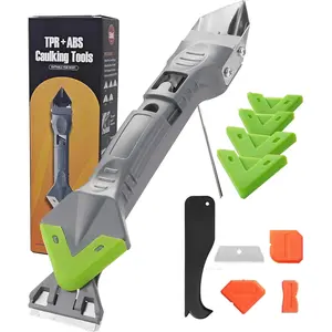 Caulking Tool Kit,Caulking Tool 5 in 1 with Grout Scraper,remover tool Sealant Finishing,Residue Scraper Seam Repair Kit,for,, and Window Sealing