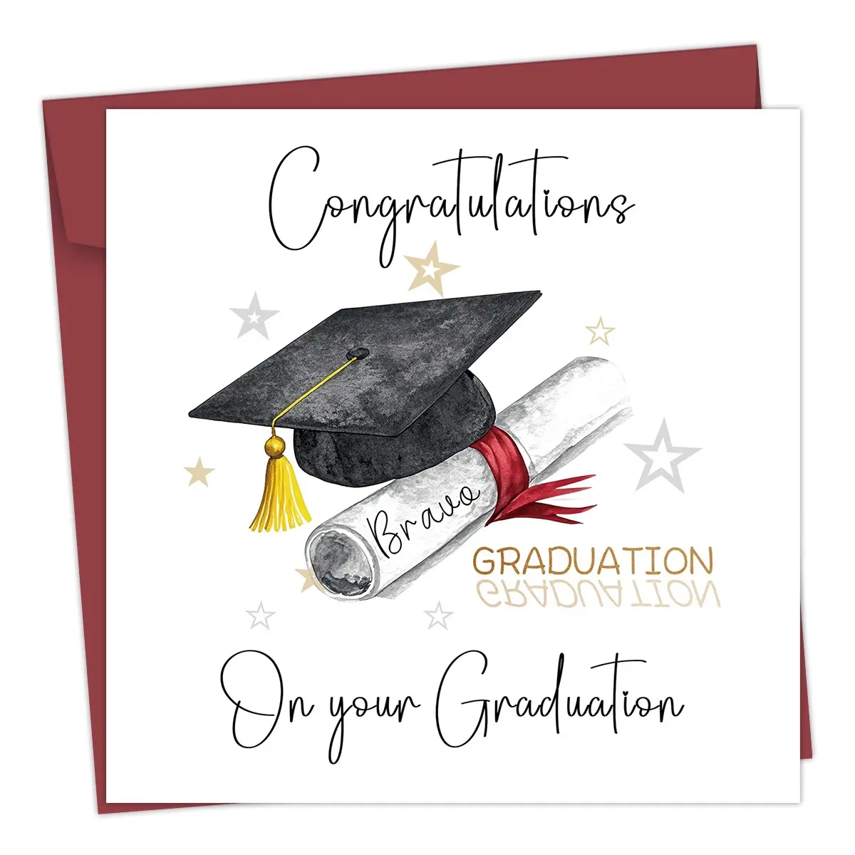 Graduation Congratulations Card, Graduation Gift Card for Men and Women,  High School and College Graduation Cards, Suitable for Family and Friends,  Congrats Graduation Message, Graduation Theme, Greeting Card - TikTok Shop