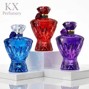 Gemstone Perfume Gift Set for Him & Her, Luxury 3-Piece Crystal Eau de Parfum Bundle, Red Ruby Women’s Perfume, Blue Sapphire Men’s Cologne, Purple Amethyst Women’s Perfume, Long-Lasting Gift Set