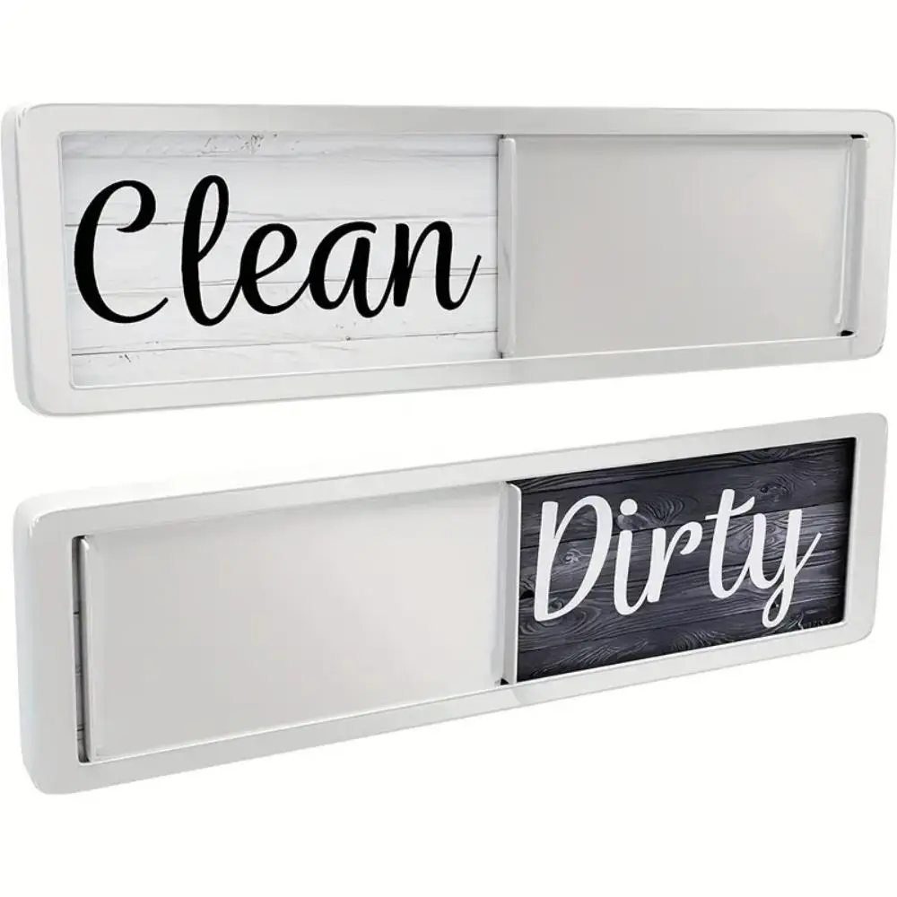 Clean Dirty Dishwasher Magnet Indicator Sign, Non-scratch Simple Sliding Magnetic Sign for Kitchen, Room Decor, Household Items