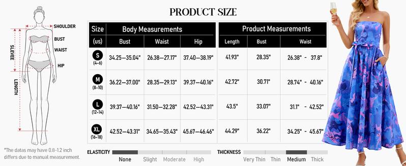 MEROKEETY Women's 2026 Summer Floral Maxi Dress Boho Strapless Tube Smocked Tie Ruffle Beach Vacation Long Sundress