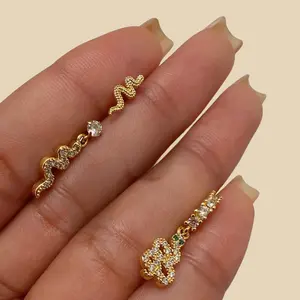 Snake Nose Rings - Surgical Steel L-Shape 20 Gauge Hypoallergenic Lead & Nickel Free