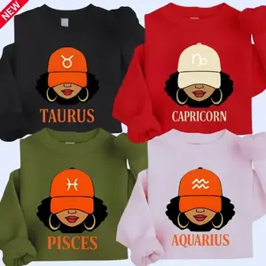 Girl Magic Camouflage Zodiac Sweatshirt, Camo Astrology Sign Crewneck for Women, Cancer Sagittarius Aquarius Capricorn Horoscope Pullover Gift