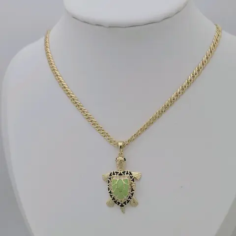 Ada Joyeria Cadena 193 y dije 646 with Turtle Pendant - Fashion Accessory for Men and Women