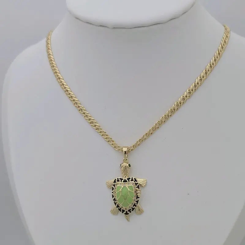 Ada Joyeria Cadena 193 y dije 646 with Turtle Pendant - Fashion Accessory for Men and Women