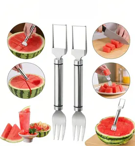 Stainless steel watermelon slicer, multi-functional fruit slicer, fruit divider, watermelon cutting tool