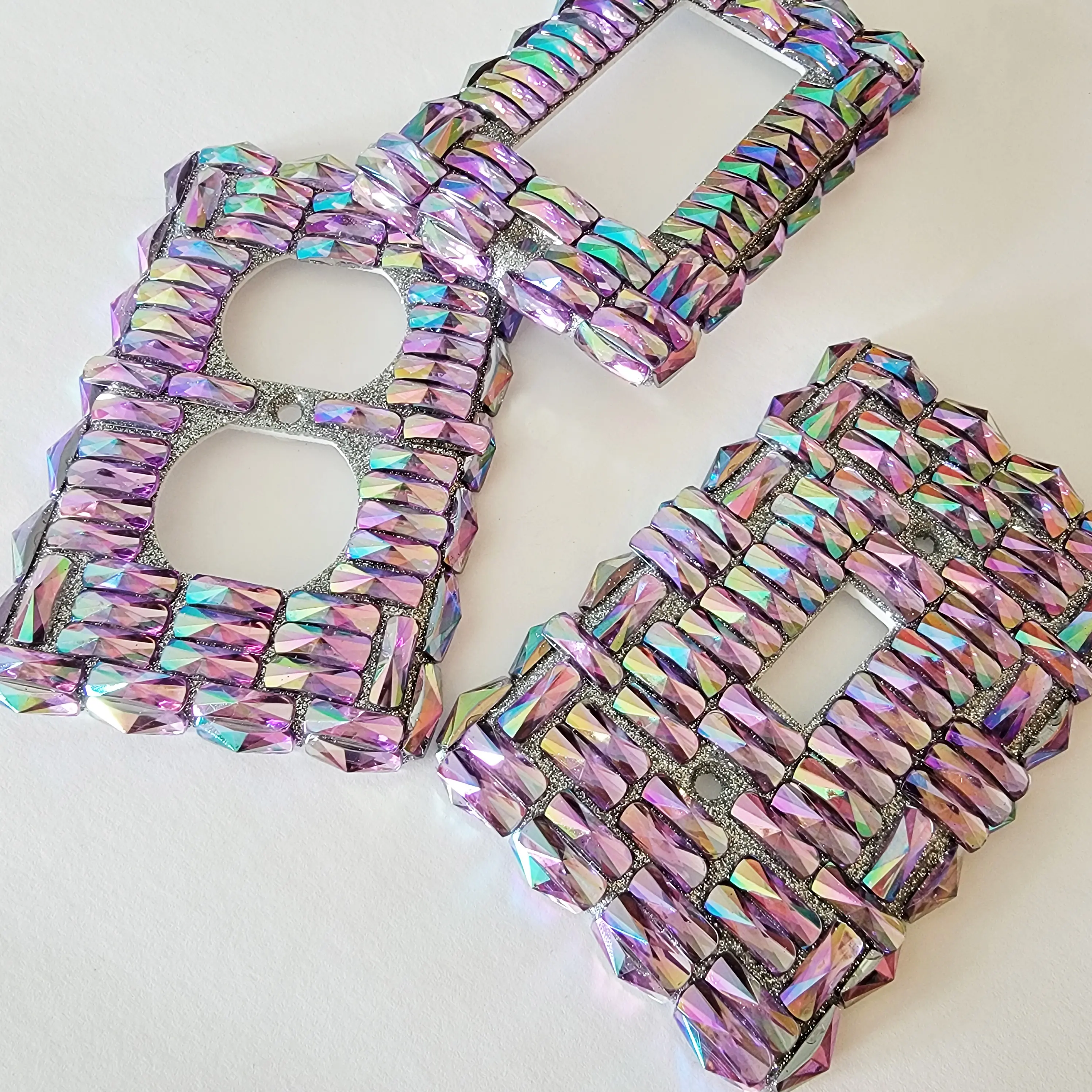 Purple/Iridescent Crystal Lux | Light Switch & Outlet Covers