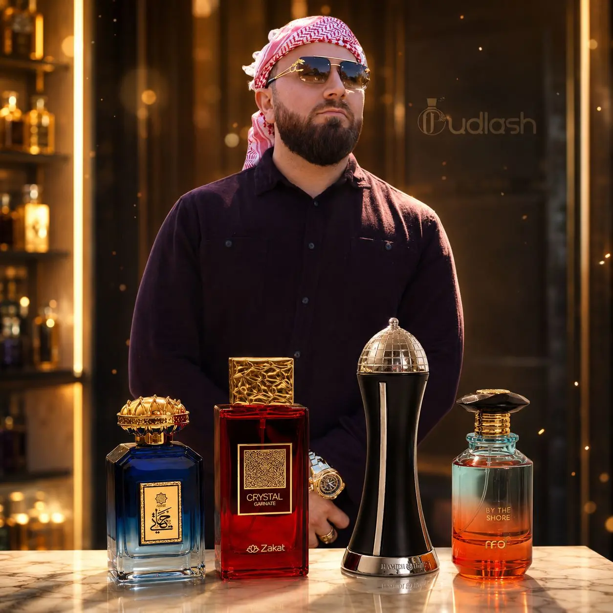 Habibi Bundle | MPF By the shore + Abyat Hayati + Lattafa Winners Trophy + Zakat Crystal Garnate | Unisex Fragrance | 100 ML 3.4 OZ | Eau De Parfum | Grapefruit - Rosemary & Cardamom
