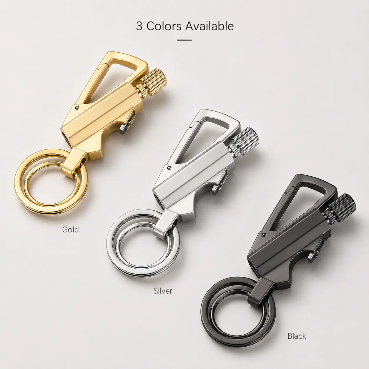 [Dealsforyou] Refillable Butane Torch Lighter Keychain, Stainless Steel Metal Clip, Adjustable Flame, Compact Everyday Carry Accessory