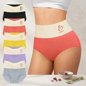Women's 5-Pack High Waisted Cotton Underwear - Lady's Tummy Control, Soft Stretch, Full Coverage, Breathable Everyday Essential Briefs