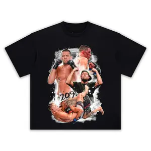 Nate Diaz Tribute T-Shirt, Celebrate the Fighter Spirit with Iconic MMA Graphics, Fans' Favorite Athletic Style for Men, Perfect for UFC Events and Casual Wear