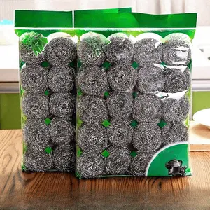 20pcs Steel Wool Home Cleaning Brushes, Metal Kitchen Sponge, Powerful Dishwashing Pad, Scrubber Pad, Scrubbing Pad, Premium Stainless Steel Cleaner, Ideal for Dishes Pots Bathrooms, Scrubber And Sponges