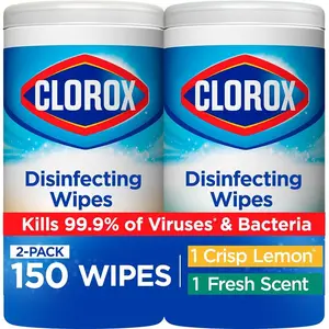 2 Pack 75 Count Each Disinfecting Wipes Value Pack Bleach Free Cleaning Wipes