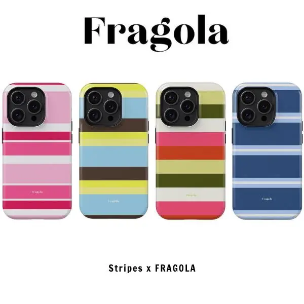 Fragola Brand iPhone Case | FRESA / BONDI / AVOCADO / COLD MILK | Stripes Aesthetic Cover for iPhone 17/16/15/14/13/12/11 All Series | MagSafe Compatible & Wireless Charging Ready | Durable & Stylish | Gift for Teen Girls, Her And Lover