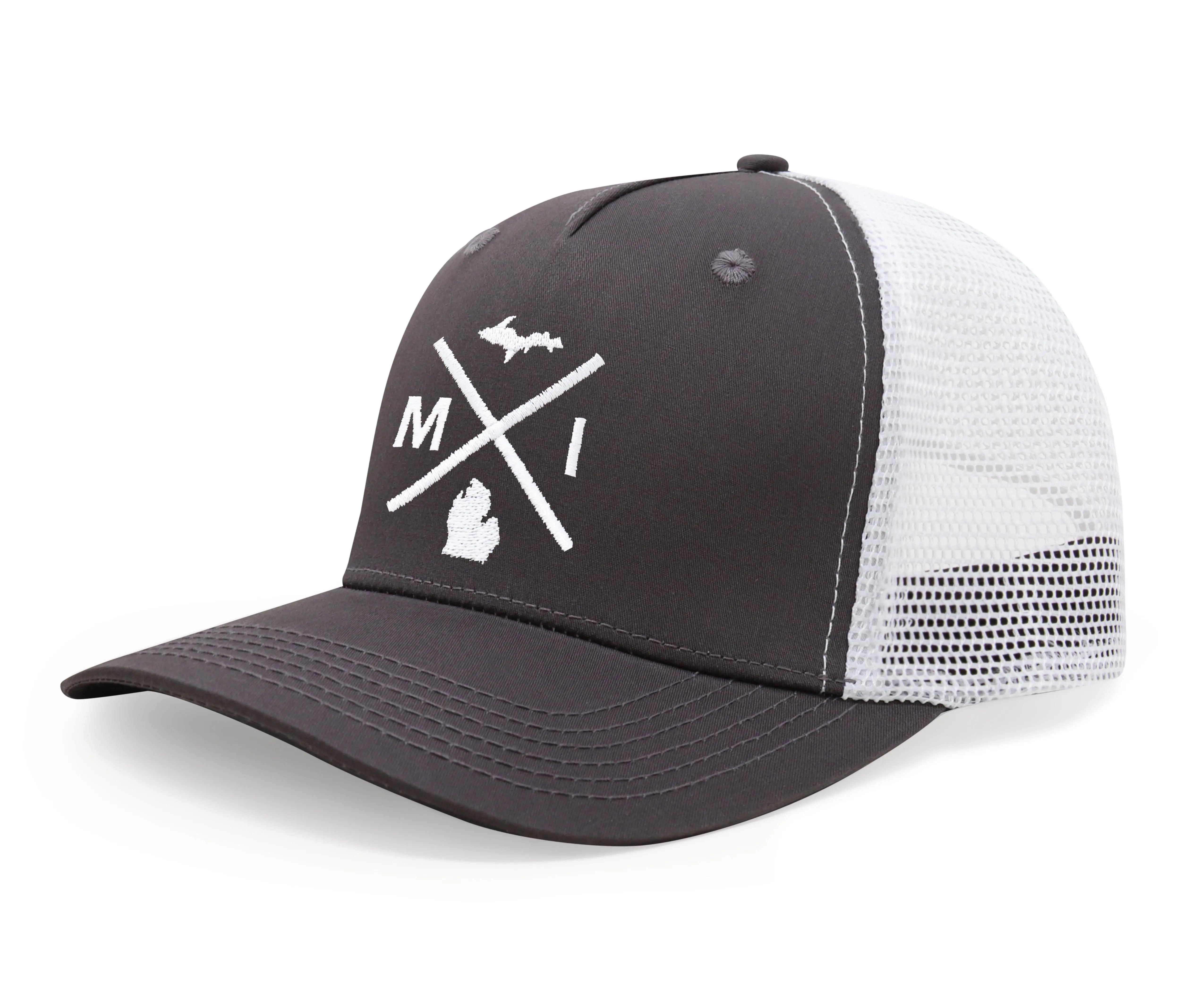 Michigan Trucker Hat – Adjustable Embroidered MI Snapback Cap for Men and Women by International Tie