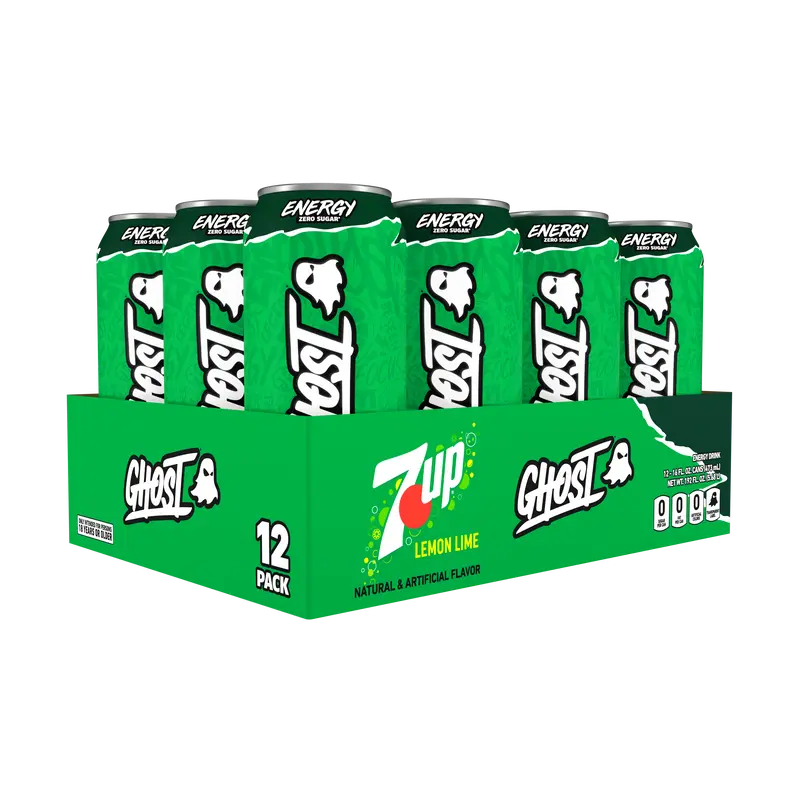 Ghost Energy Drinks - 12 Pack, 16oz, 200mg Natural Caffeine & B-Vitamins, Natural Energy Booster, Sport Beverage, Ambient Storage & Room Temp Compatible