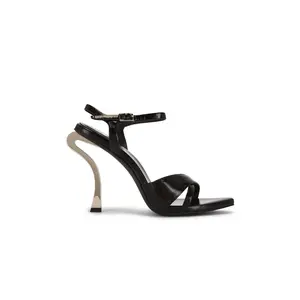 Jeffrey Campbell Alinea Sandal in Coffee & Silver
