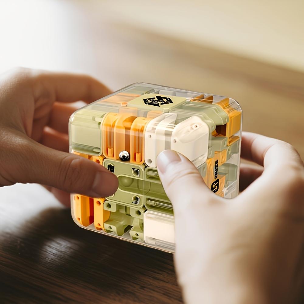 3D Maze Cube Bead Puzzle Brain Teaser Game for Kids Adults Spatial Awareness Problem Solving Focus Critical Thinking Cognitive Development Interlocking Design Birthday Party Activity Toy