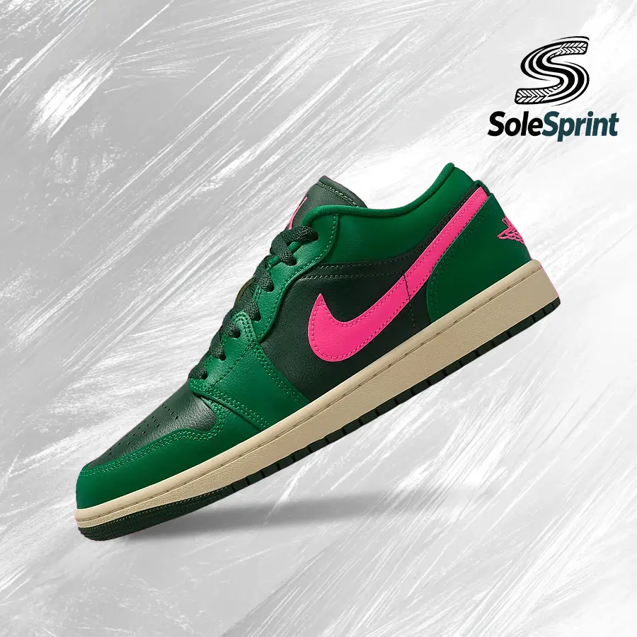Nike Jordan 1 Low Watermelon (Women's) – Women's Lifestyle Sneakers – shoes for woman -Vintagen - Running Shoes, Lightweight Shock-Absorbing Comfort, Breathable Everyday Fit, Gym Training to Street Casual Wear - back to school - DC0774 300