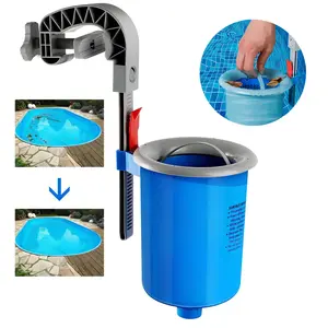 Above Ground Pool Skimmer, Adjustable Height Wall Mount Surface Debris Filter with Detachable Basket, Universal for Inflatable & Frame Pool, Pool Accessories, Swimming Pool Accessories