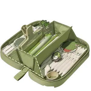 Wind's large-capacity volcano pencil case, multi-layered storage, high-end pencil organizer, available in various colors, office supplies