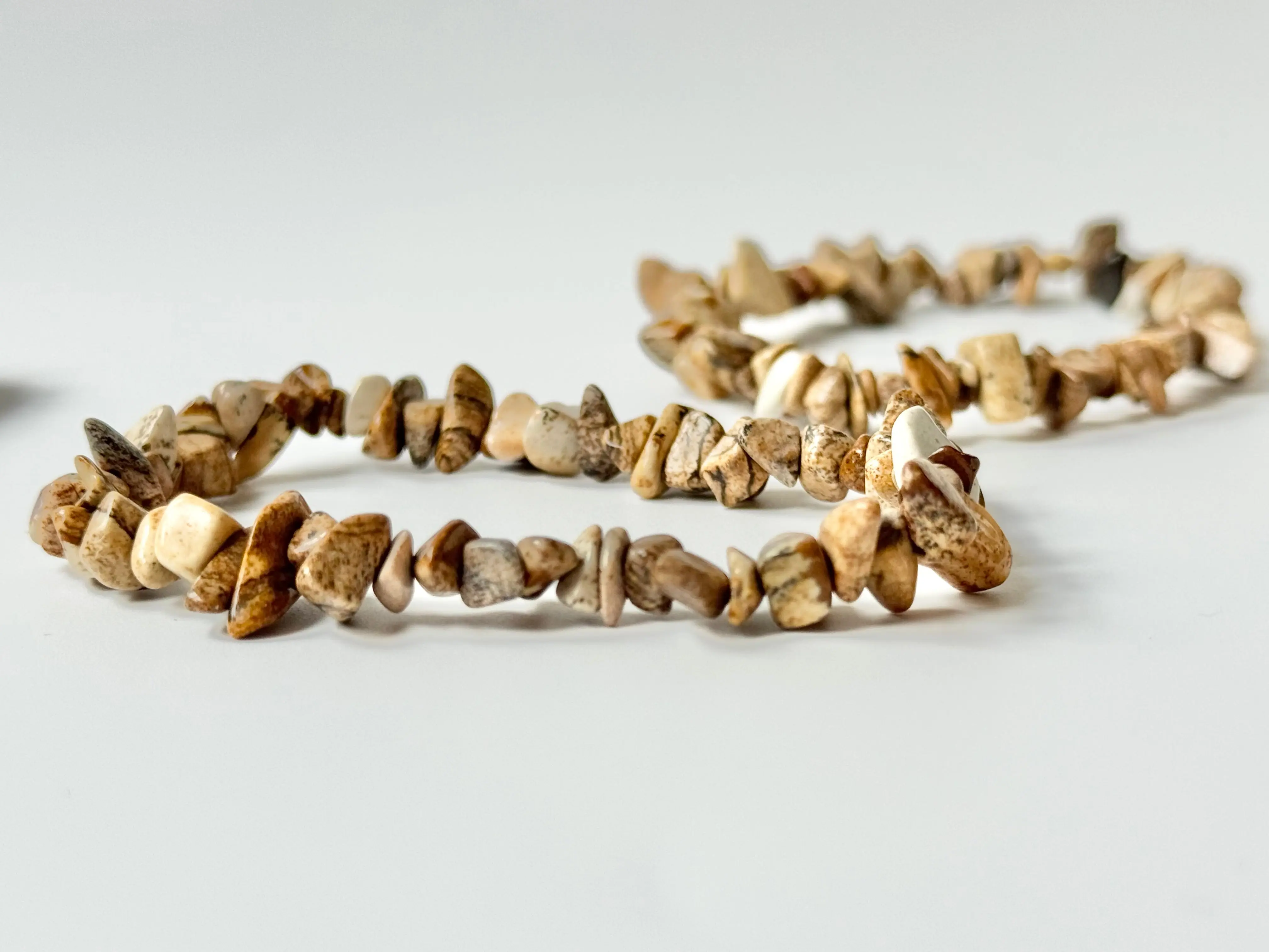 Picture Stone Chip Bead Bracelet
