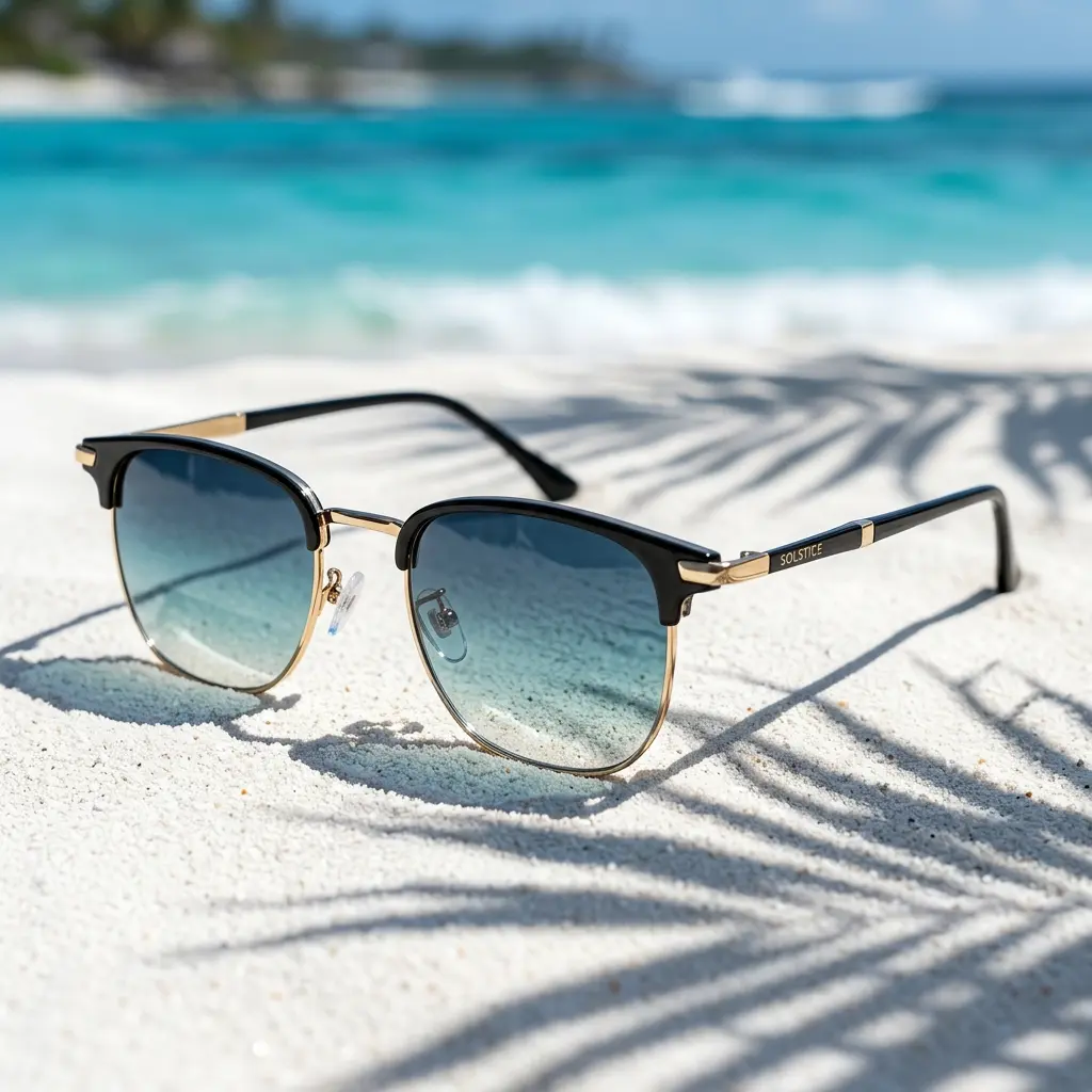 Men's Luxury Sunglasses - Fashion Eyewear Accessory for Island Vacation
