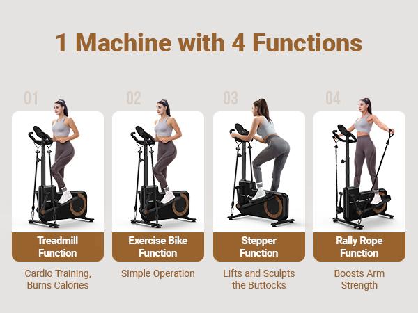 MERACH Elliptical Machines for Home Gym, 330lbs Compact Elliptical Exercise Machine with Hyper-Quiet Magnetic Driving System 16 Resistance Levels SpringStatements