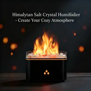 Himalayan Salt Lamp Diffuser, Cool Mist Humidifier,Aromatherapy & Himalayan Salt Therapy, 100% PureHimalayan Salt, Ultrasonic Essential Oil Diffuser with AmbienGlow, 160ml