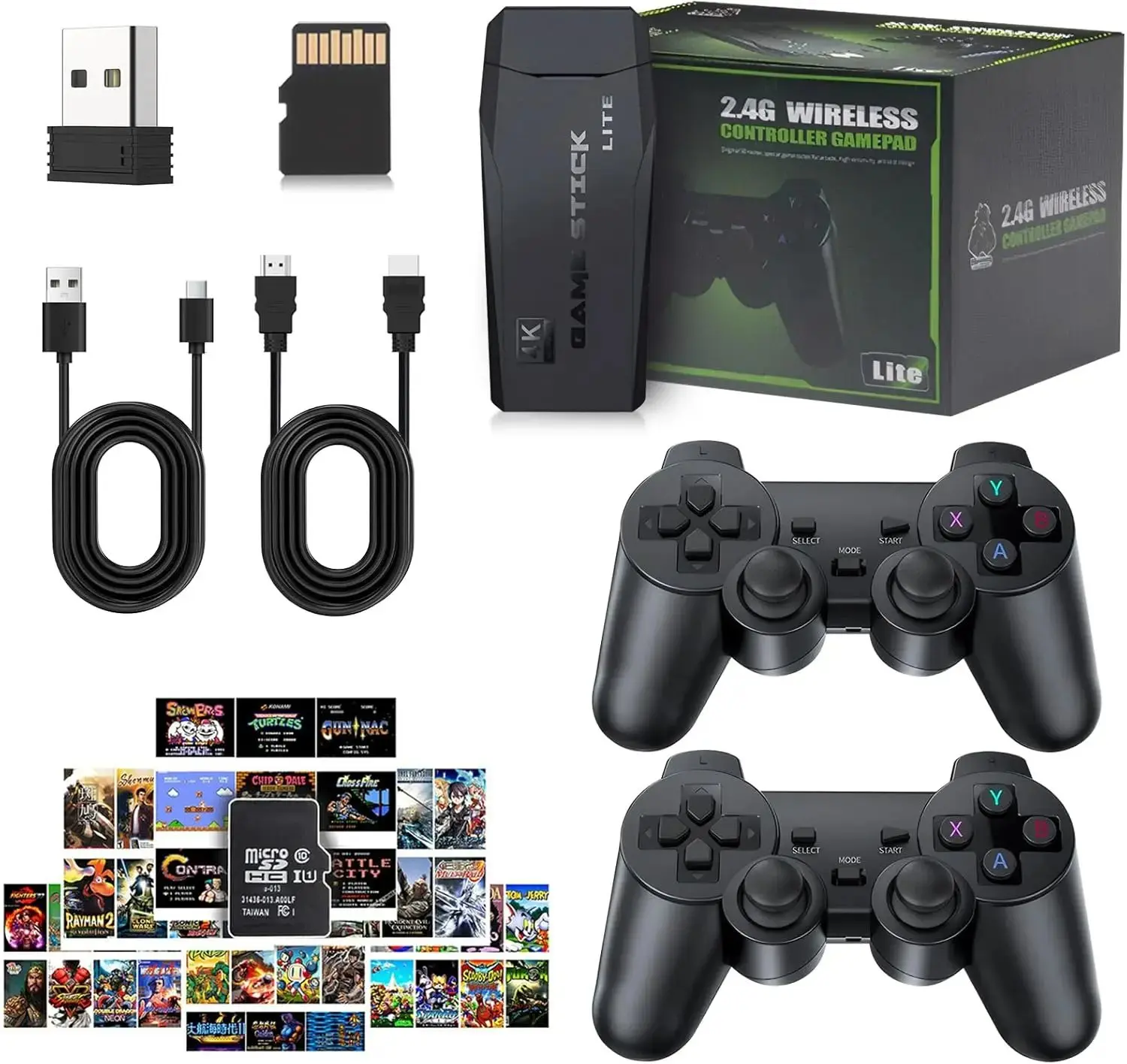 Newest Retro Game Console, 20000+Games Home Video Game Console with 2 Handles, 6
