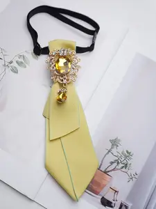 Vintage Court Style Bow Tie, No-Need Jk Collar Accessory, Shirt Clip-On Lapel Flower, Academy Wind Fashion Jewelry