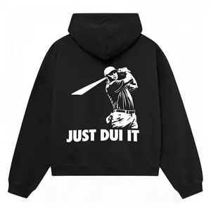 Funny Tiger Woods Mugshot Just Dui IT Long Sleeve Tee, Operator Golf Graphic Shirt, Gift for Fan, Women Top 90s Style Swears Menswear Hoodie Sweatshirt Casual Pullover