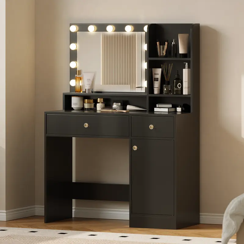 black dressing table with mirror - TikTok Shop black dressing table with mirror - TikTok Shop