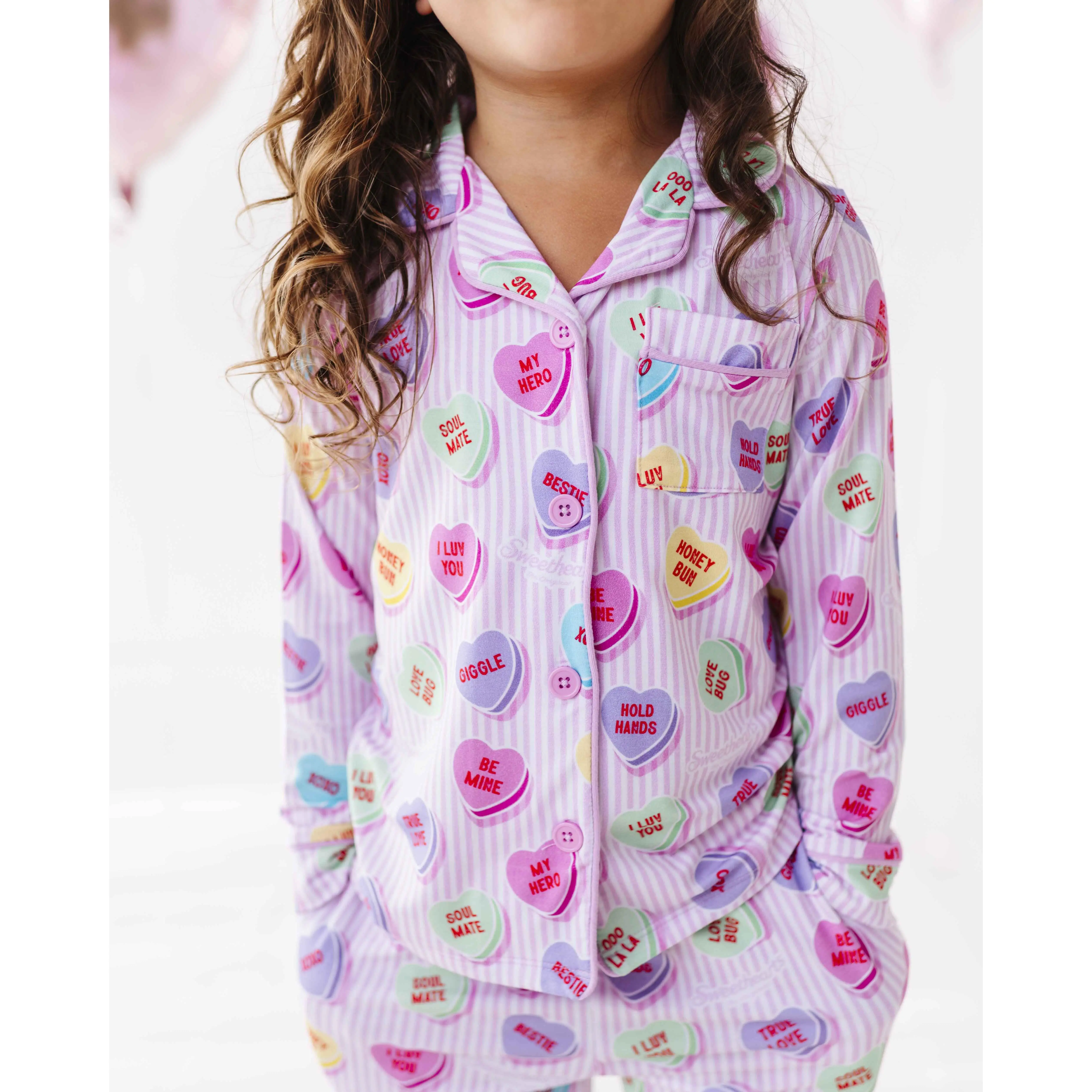Sweethearts® Pink Stripe Two Piece Lounge Set