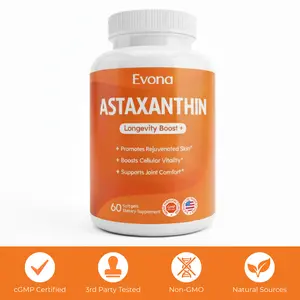 Evona Astaxanthin Softgels (20mg) for Skin Rejuvenation, Vitality & Joint Comfort