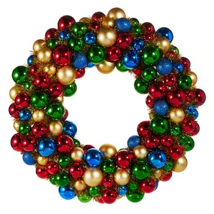 RAZ Imports 24" Nutcracker Shatterproof Ball Ornament Christmas Wreath