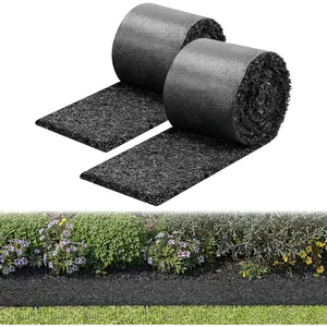 VEVOR 4 - Pack Recycled Rubber Mulch Mat 120x 4.5 in, Permanent Rubber Mulch for Landscaping, Black Mulch Garden Edging Border for Plants, Vegetables Flower Garden BarrierVEVOR Super Brand Day