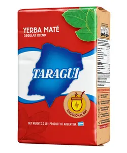 Taragüi Yerba Mate 1 kg with Stems. Red Pack 2.2 lb