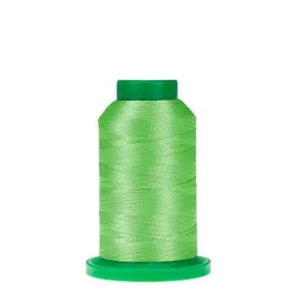 Isacord Polyester Embroidery Thread - 1000m Bright Mint (2922-5610), High Sheen, Low Lint, Smooth Finish, Dependable Tension, Ideal for Embroidery Machine Use, Nature Inspired Botanical Projects, Lively Fabric Matching Accents