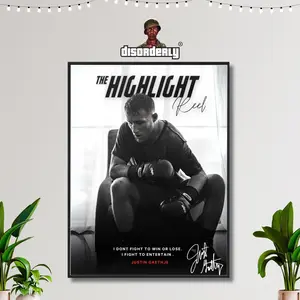 Justin Highlight Reel Gaethje Poster, UFC Poster, MMA Poster, Fighter Motivation, Bedroom Wall Decoration, Wall Decor, Wall Art