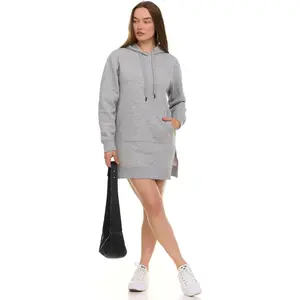 Hoodie Dress for Women – Trendy Pullover Long Fleece Oversized Sweatshirt Dresses for Women 2025 with Pockets, Split Hem