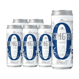 Tsingtao Brewery Non-Alcoholic White Beer - 0.0% Alcohol, 330ml Cans (6-Pack) | Low Calorie, Zero Fat, Refreshing White Ale with Fine Foam & Fruity Aroma