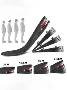 1 Pair Adjustable Height Increase Insoles | 4-Layer Air Cushion Shoe Inserts for Men Women Unisex Design Shock Absorption Elevator Insoles for Daily Work