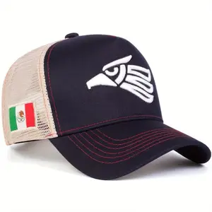 Mexico Eagle Baseball Hat with Flag Embroidery for Stylish Outfits - Cap with Embroidery, Adjustable Strap, Breathable Cotton, Ideal for Casual Wear & Mexican Culture Apparel - Gorra Mexicanas