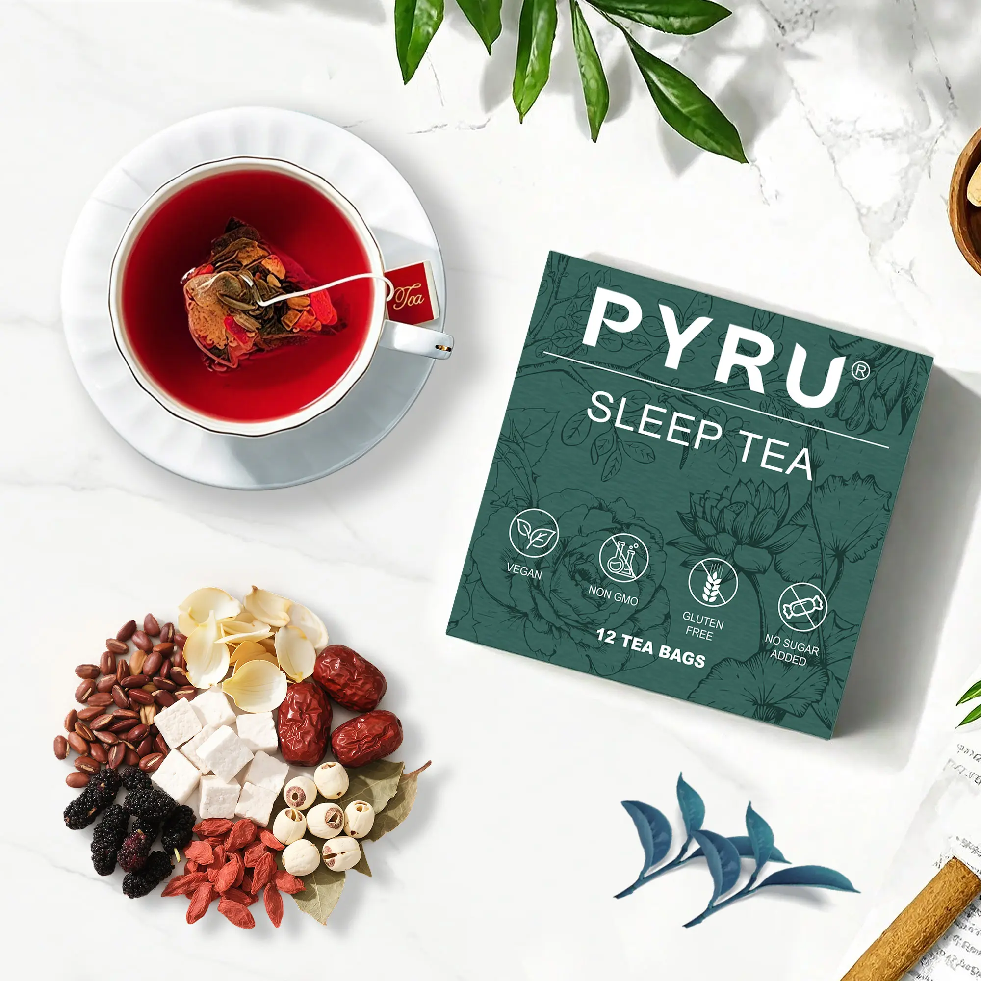 PYRU Tea Combo – Calm Cleanse 4-Box | Relaxation & Gentle Reset